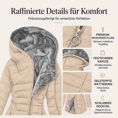 👑 Über 80.000 Käufer haben bereits zugeschlagen! Damen-Wintermantel mit Kapuze und Isolierung