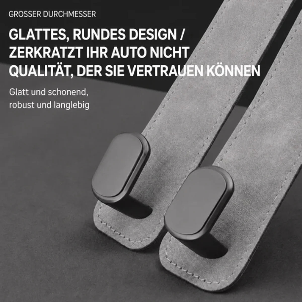 Doppelhaken für Auto-Kopfstützen aus Kunstwildleder – Produktansicht 4